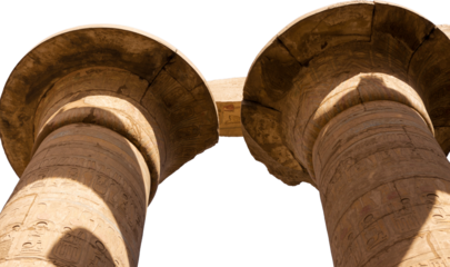 Ancient ruins of the Karnak Temple in Luxor (Thebes), Egypt. The largest temple complex of antiquity in the world. UNESCO World Heritage.