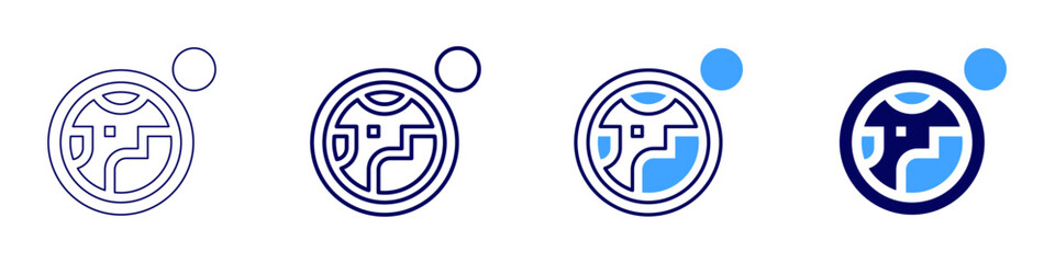 Gravity pull icon in 4 different styles. Thin Line, Line, Bold Line, Duotone. Duotone style. Editable stroke