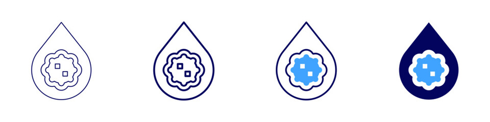 Membrane protein icon in 4 different styles. Thin Line, Line, Bold Line, Duotone. Duotone style. Editable stroke