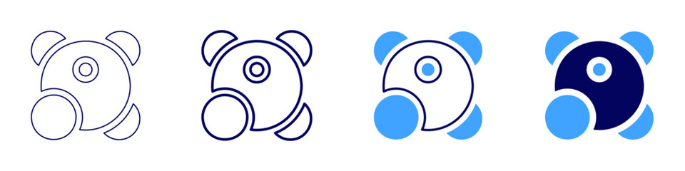 Redshift spectrum icon in 4 different styles. Thin Line, Line, Bold Line, Duotone. Duotone style. Editable stroke