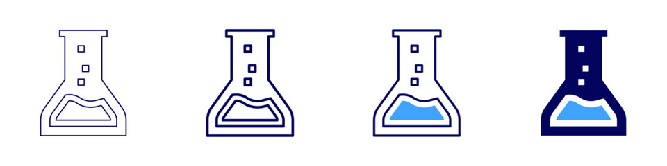 Sublimation point icon in 4 different styles. Thin Line, Line, Bold Line, Duotone. Duotone style. Editable stroke