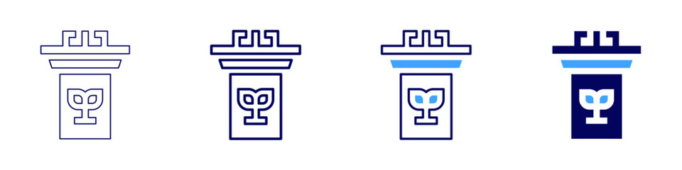 Theoretical physics icon in 4 different styles. Thin Line, Line, Bold Line, Duotone. Duotone style. Editable stroke