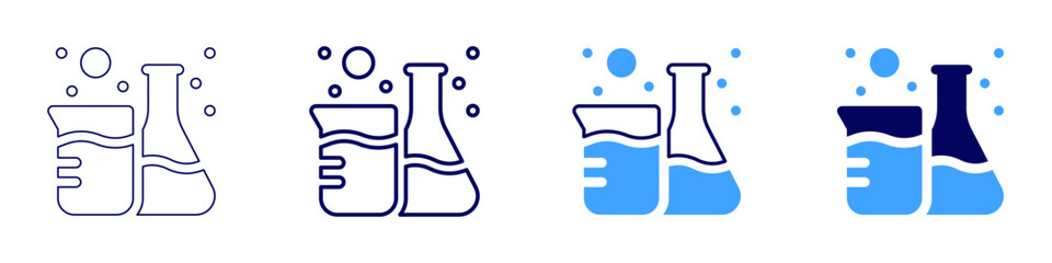 Temperature gradient icon in 4 different styles. Thin Line, Line, Bold Line, Duotone. Duotone style. Editable stroke