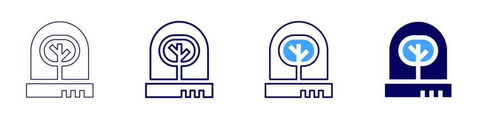 Vascular plant icon in 4 different styles. Thin Line, Line, Bold Line, Duotone. Duotone style. Editable stroke
