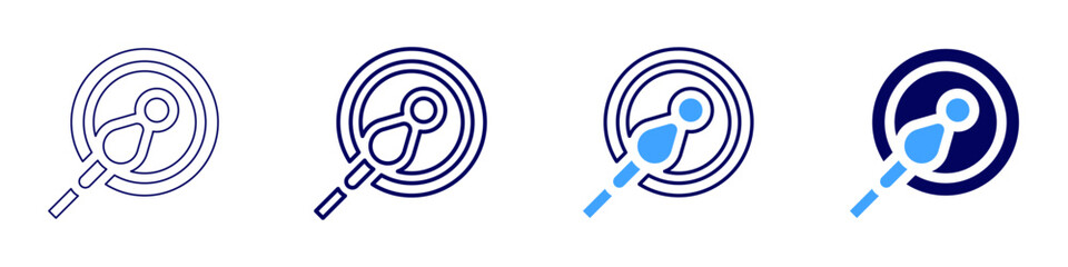 Viral envelope icon in 4 different styles. Thin Line, Line, Bold Line, Duotone. Duotone style. Editable stroke