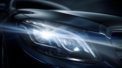 Dazzling Xenon Headlights: A Symphony of Light and Technology on Modern Roads at Night