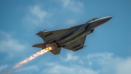 Dassault Rafale F4 Afterburner Takeoff &ndash; Low-Angle Slow-Motion with Heat Distortion and Glowing Jet Flames