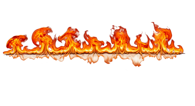 素材：燃え上がる炎の帯