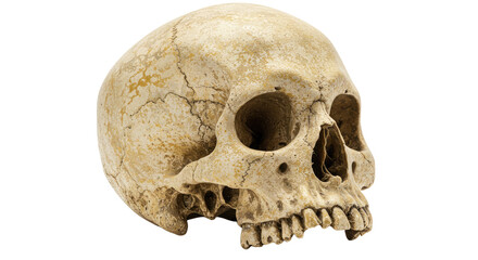 Obraz premium Human Skull Detailed View Isolated.