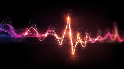Abstract illustration of a heartbeat rhythm line