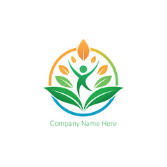 wellness logo design vector 