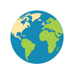 Simple black earth icon with a white background