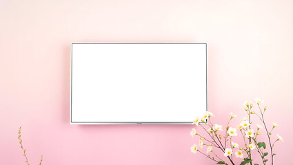 frame with flowers, white frame, 32K Resolution