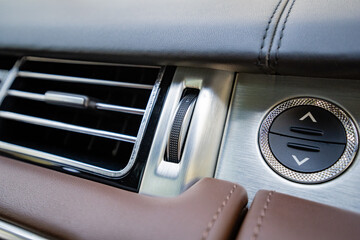 A Magnificent CloseUp View of the Luxurious Interior Features of a HighEnd Car, Highlighting the...