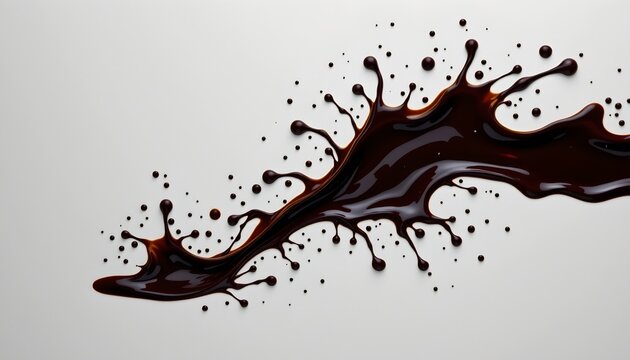 Dynamic Coffee Spill with Energetic Motion