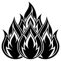 Fire Flame Icons Set – Modern Vector Symbol Collection

