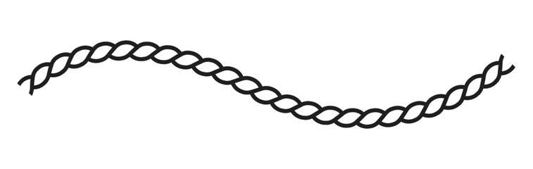 Rope brushes set. Knit patterns. Rope collections Ropes in knotting style. Vector illustration