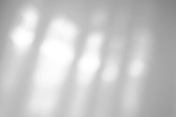 Abstract shadow drop on white wall background overlay mockup effect