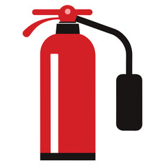 Fototapeta premium A silhouette of a fire extinguisher, a symbol of safety, fire prevention, and emergency preparedness.