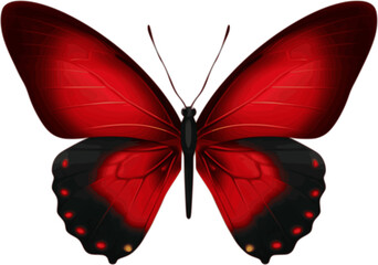 Red butterfly vector illustration