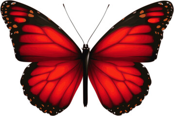 Red butterfly vector illustration