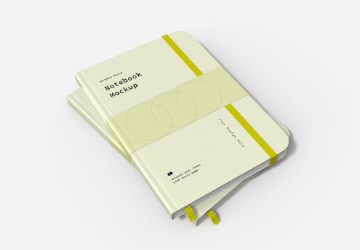 Stacked Notebook Mockup PSD Template