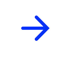 Bold Blue Right Arrowhead Navigation Symbol Isolated on a transparent background image