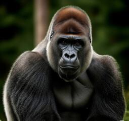 Obraz premium Potret gorila di hutan