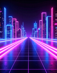 neon city, Generated image