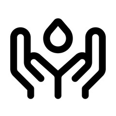 Save Water Simple Line Icon. Single icon, line vector icon