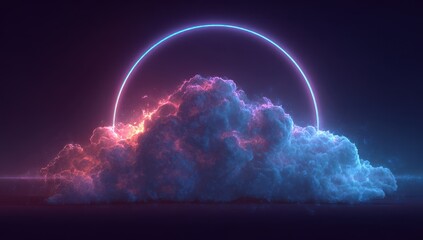 Neon ring around a cloud