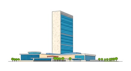 The united nations building in new york city