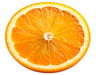  Fresh Orange Slice with Juicy Segments, Isolated on Transparent Background PNG