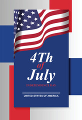 4th of July, Independence Day Vector Illustration.