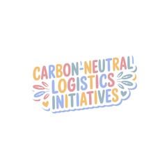 Fototapeta premium Carbon-Neutral Logistics Initiatives Graphic