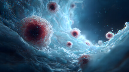 nanorobot trabajando en cuerpo humano concepto de medicina moderna
