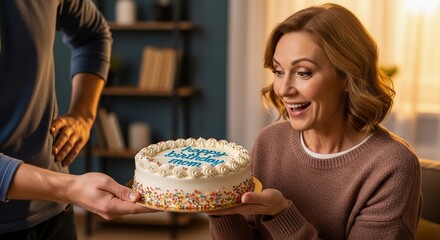 birthday cake surprise for mom