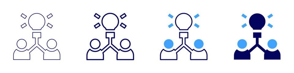 Storage solution icon in 4 different styles. Thin Line, Line, Bold Line, Duotone. Duotone style. Editable stroke