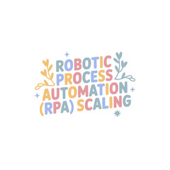 Fototapeta premium RPA Scaling Robotic Process Automation