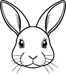 Rabbit Line Art Collection - Set of Trendy Illustrations