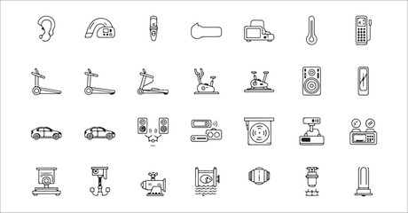 Diverse collection of electronic and mechanical devices