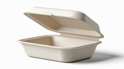 Eco friendly compostable takeout food container crafted from sugarcane bagasse ideal for sustainable food packaging solutions