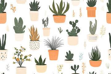 Curly Dock Minimalist seamless pattern background vector