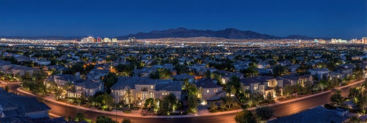 Obraz premium City Center Las Vegas. Neon Lights and Architecture in Downtown Las Vegas
