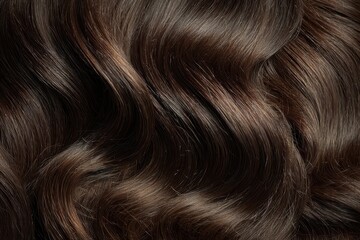 Naklejka premium Clip In Extension. Closeup of Human Hair with Natural Black Color for Fashionable Look