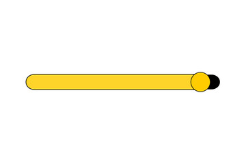 Yellow loading bar style progress icon