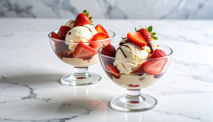 Strawberry Ice Cream Dessert image