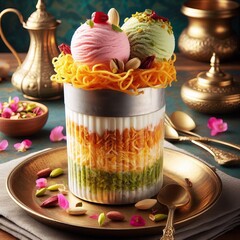 Kulfi Falooda Cake Indian kulfi ice cream flavors rose cardamom