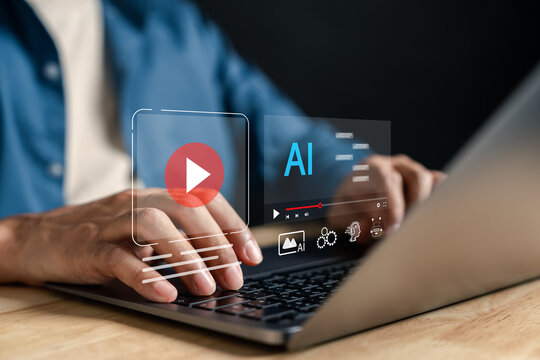 AI video content creation technology    digital media, automation, innovation creative industries powered by artificial intelligence. - Powered by Adobe