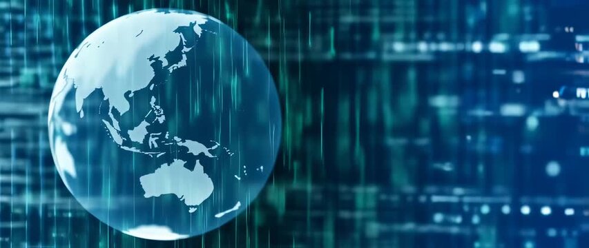 Digital world globe illustration